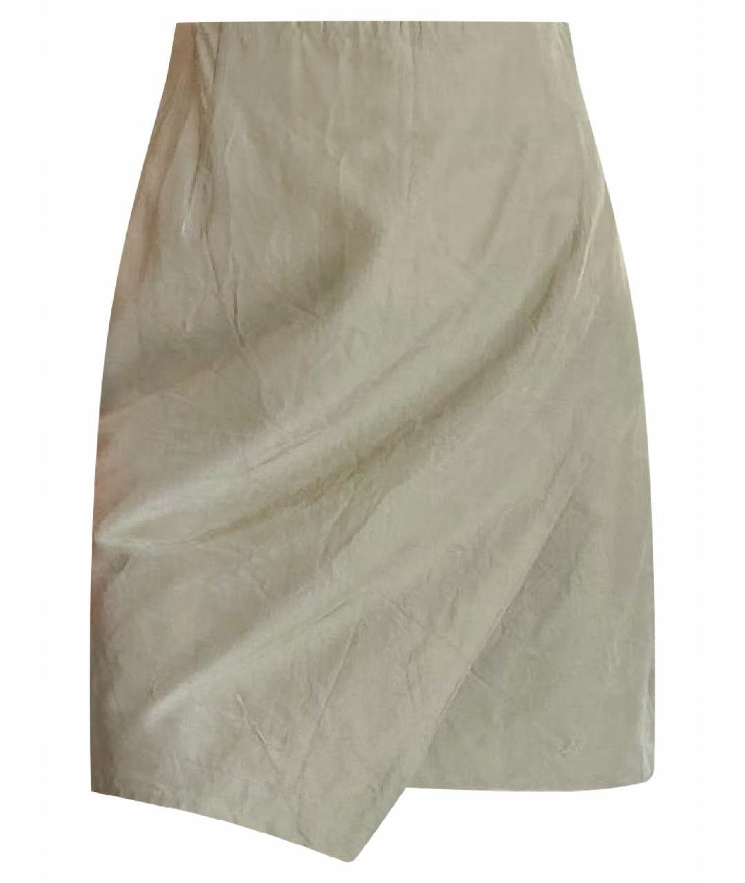 ESCADA Бежевая шелковая юбка мини, фото 1