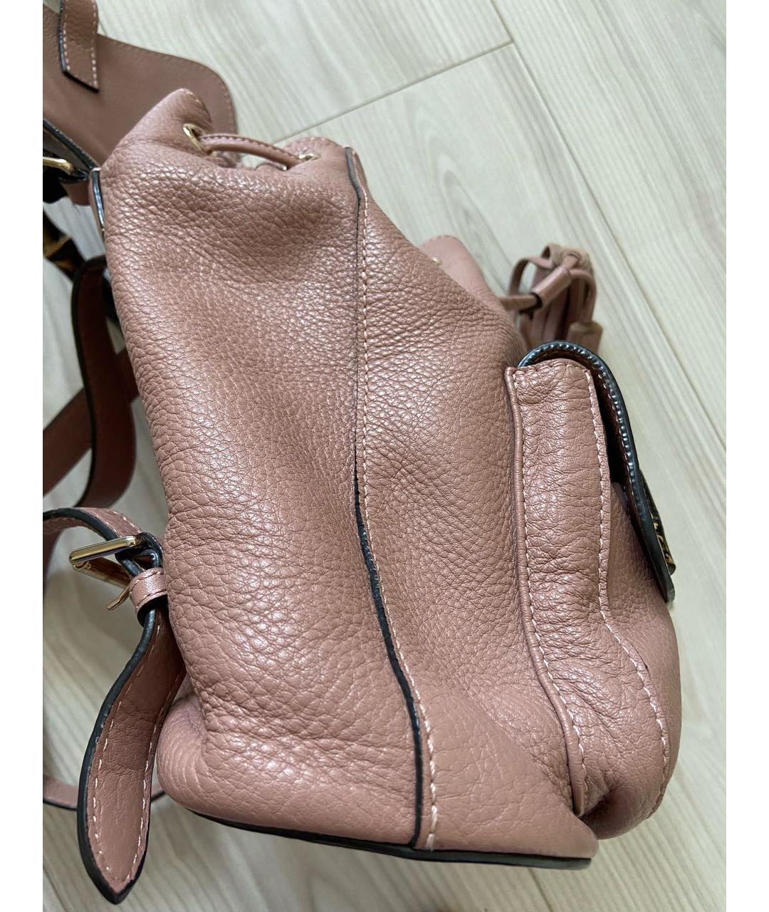 GUCCI Розовый кожаный рюкзак, фото 2