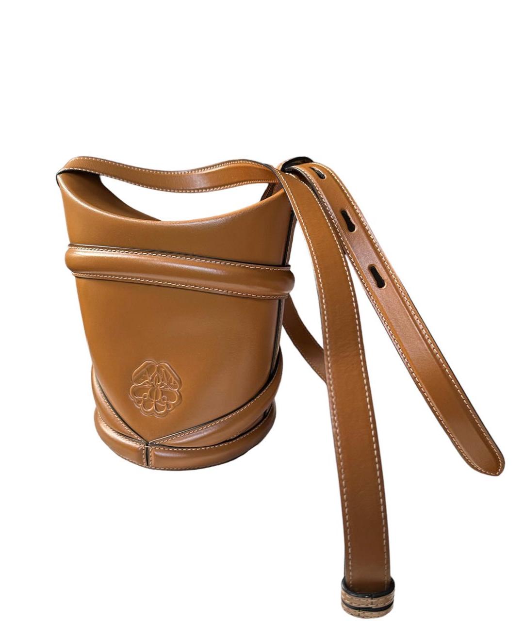 ALEXANDER MCQUEEN Оранжевая кожаная сумка через плечо, фото 1