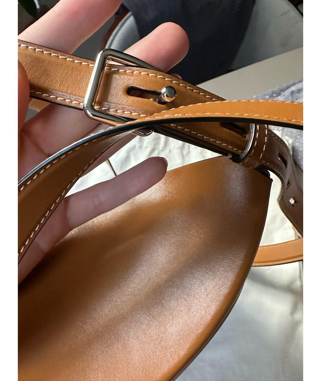 ALEXANDER MCQUEEN Оранжевая кожаная сумка через плечо, фото 5