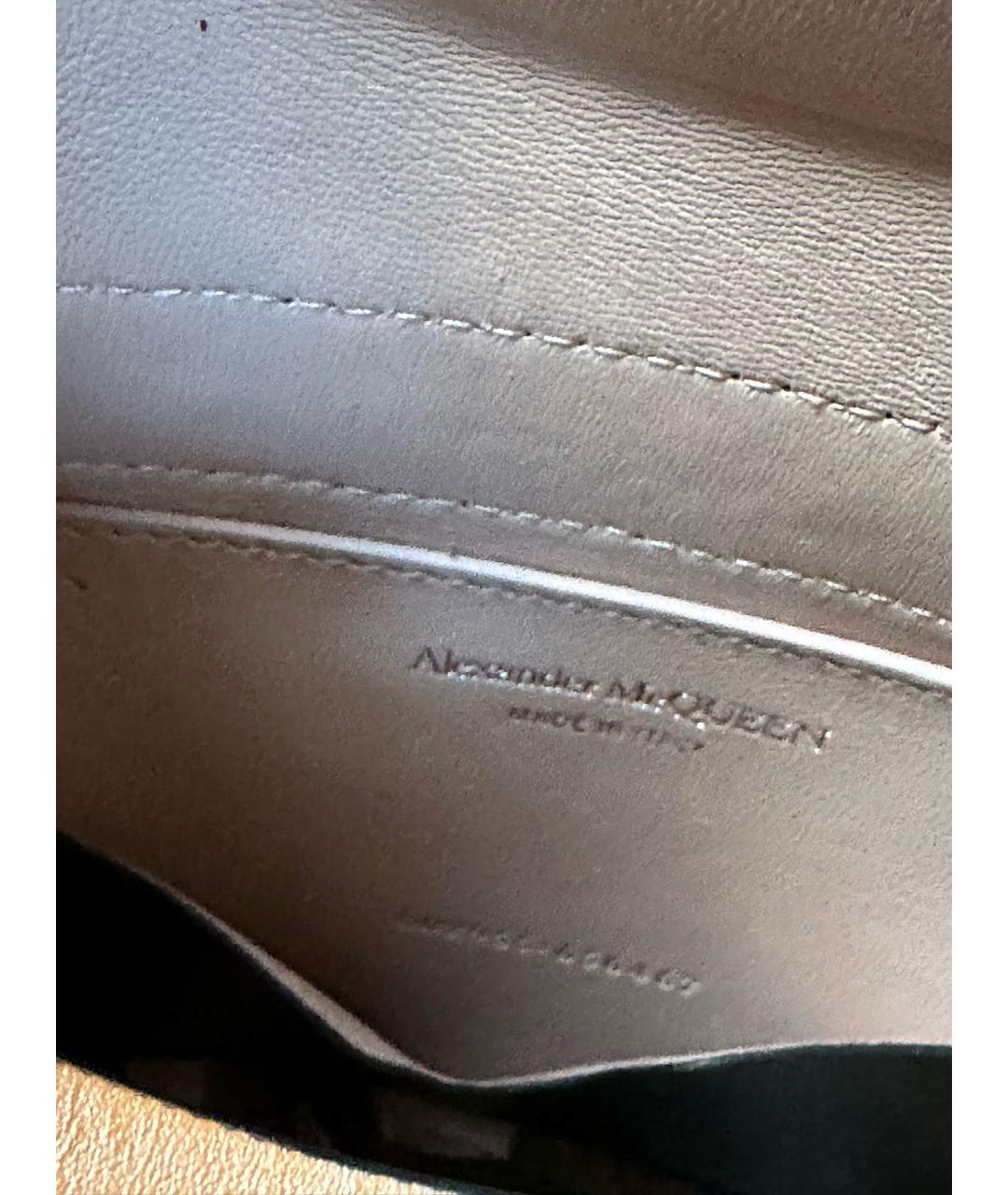 ALEXANDER MCQUEEN Оранжевая кожаная сумка через плечо, фото 6