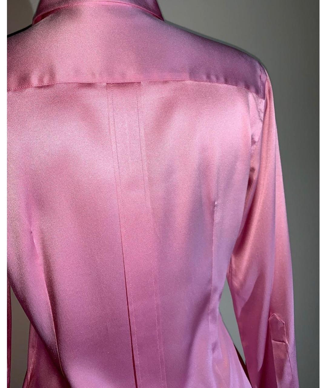 DOLCE&GABBANA Розовая шелковая блузы, фото 5