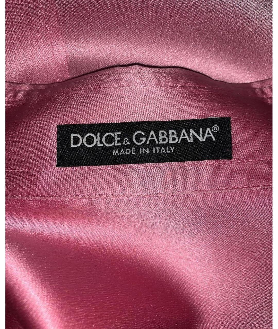 DOLCE&GABBANA Розовая шелковая блузы, фото 3