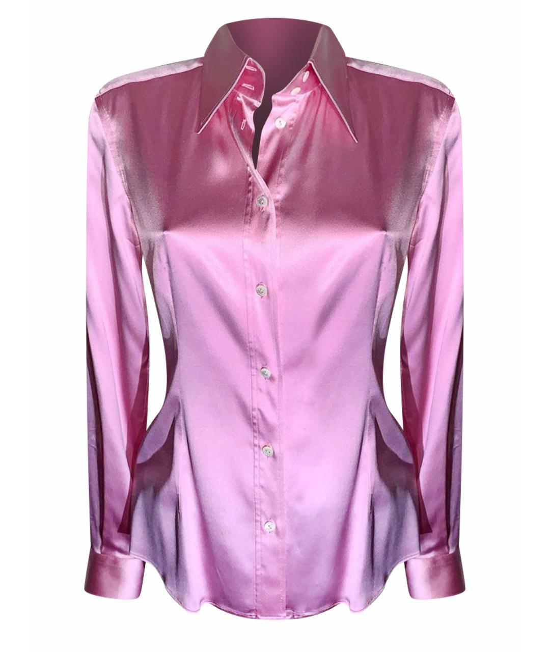 DOLCE&GABBANA Розовая шелковая блузы, фото 1
