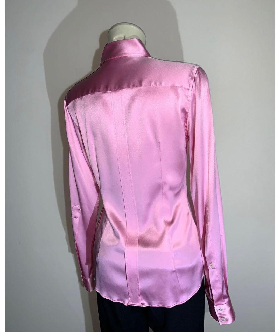 DOLCE&GABBANA Розовая шелковая блузы, фото 2