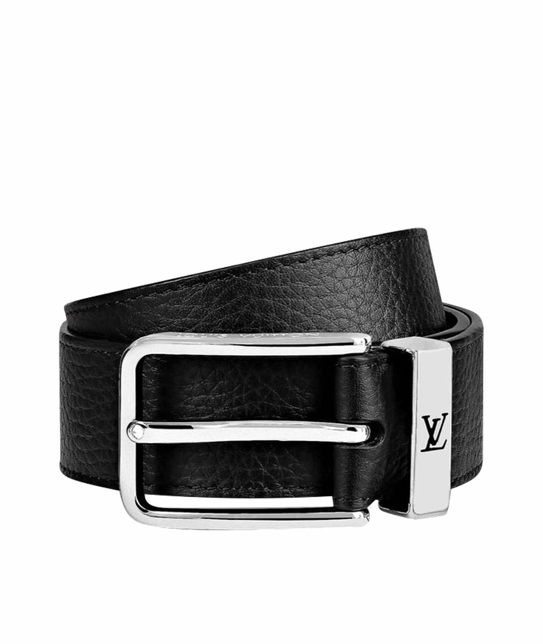 LOUIS VUITTON Черный кожаный ремень, фото 1