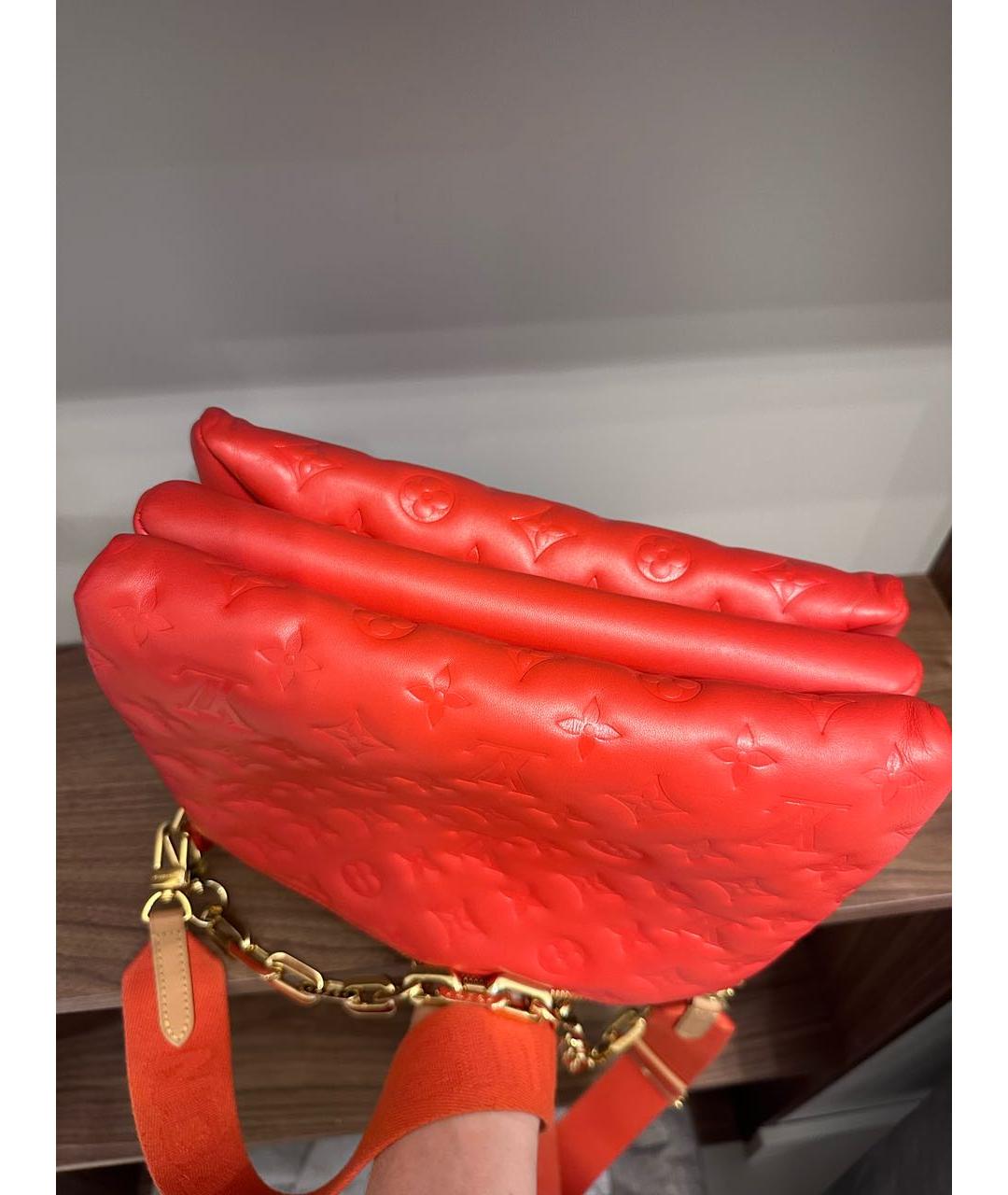 LOUIS VUITTON PRE-OWNED Красная кожаная сумка через плечо, фото 3