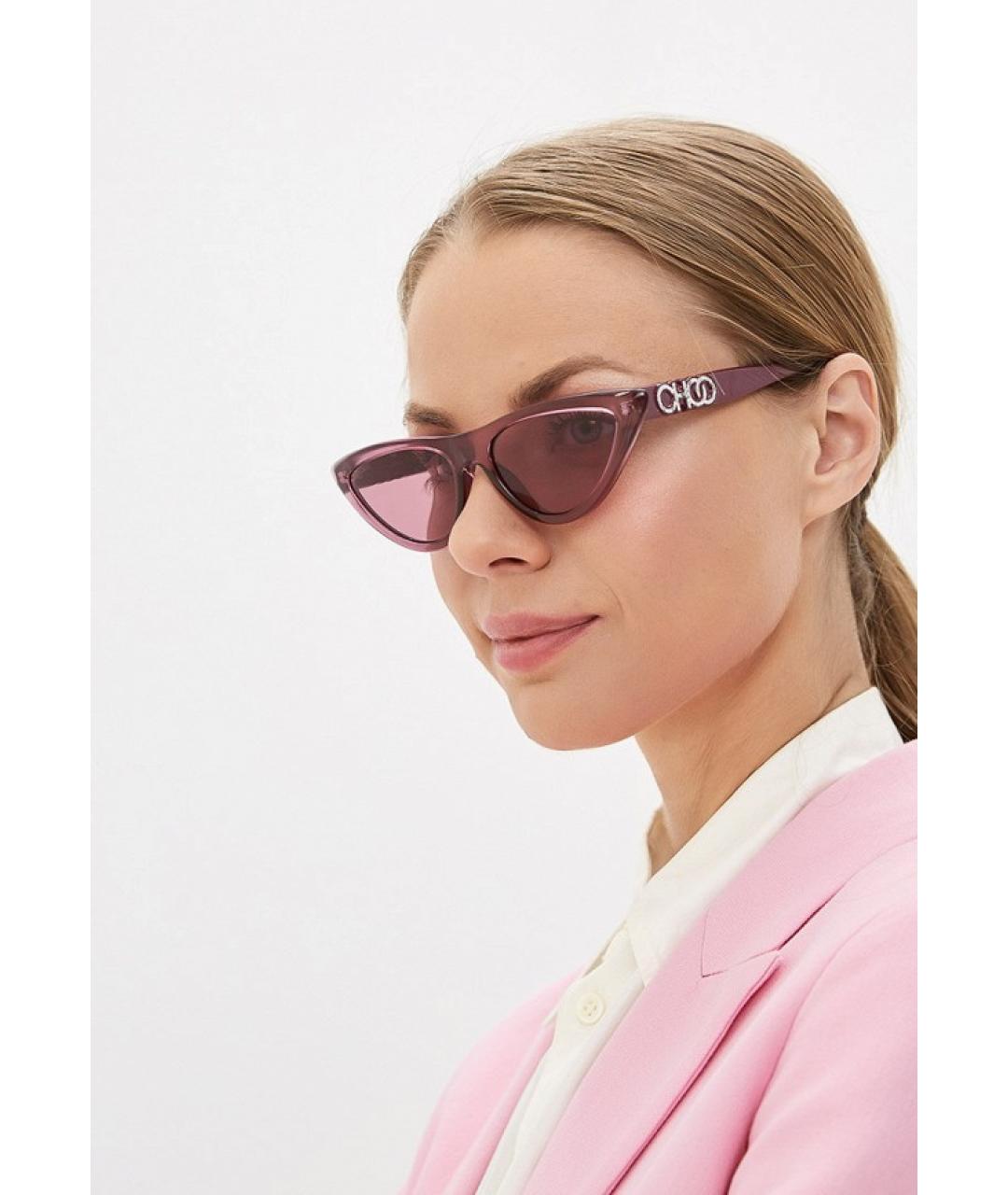 JIMMY CHOO Фиолетовые пластиковые солнцезащитные очки, фото 7