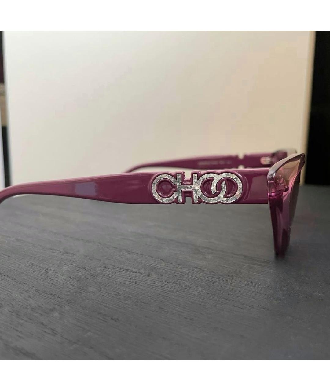 JIMMY CHOO Фиолетовые пластиковые солнцезащитные очки, фото 5