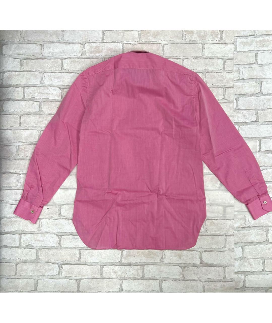 KITON Розовая хлопковая классическая рубашка, фото 2
