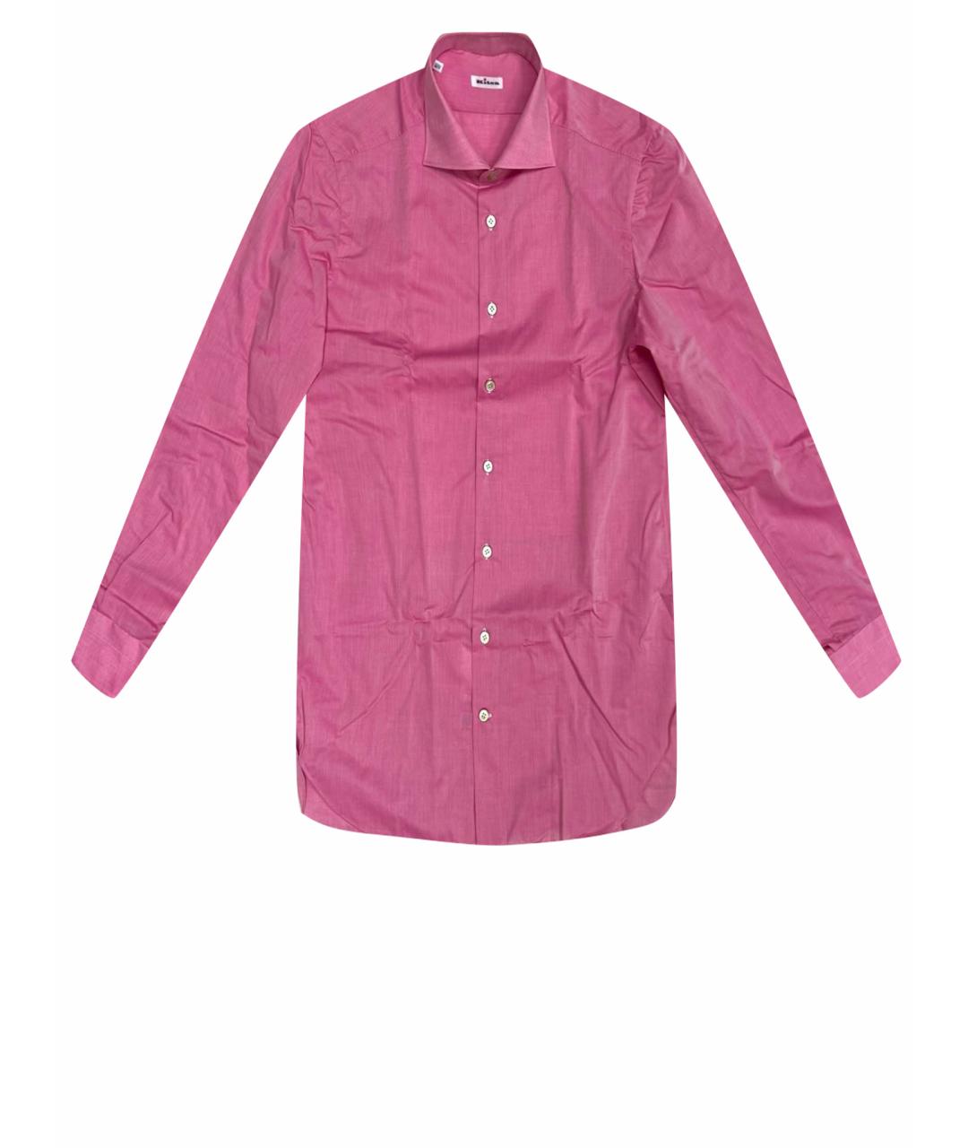 KITON Розовая хлопковая классическая рубашка, фото 1
