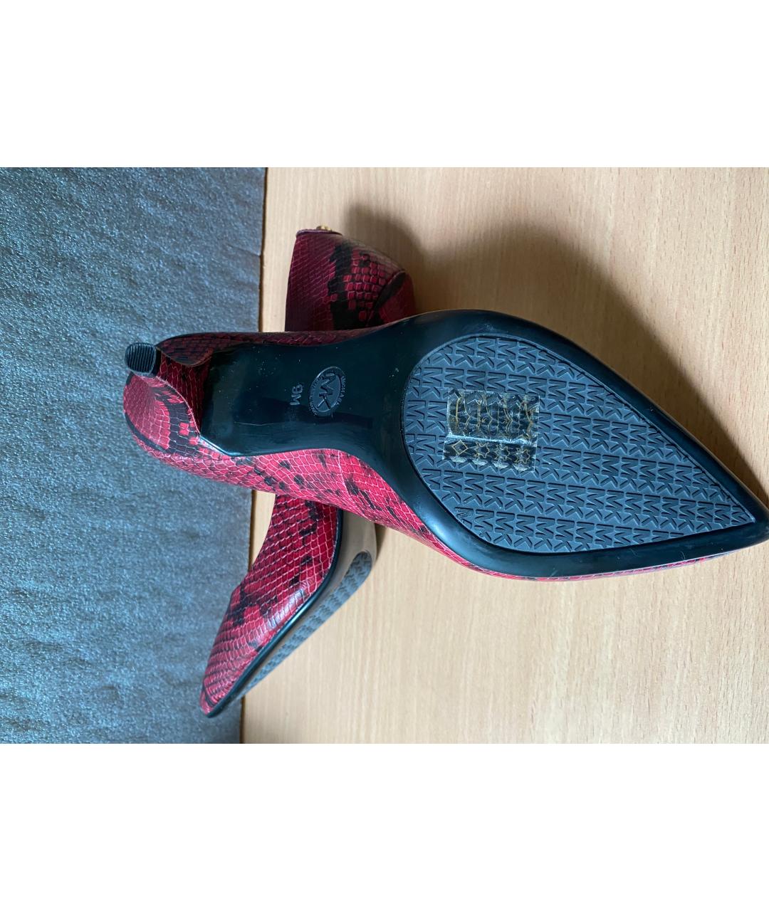 MICHAEL MICHAEL KORS Бордовые кожаные туфли, фото 5