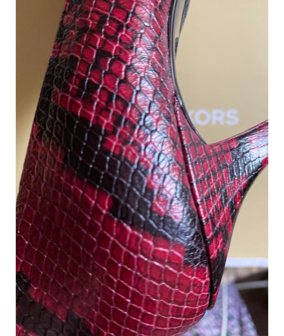 MICHAEL MICHAEL KORS Бордовые кожаные туфли, фото 7