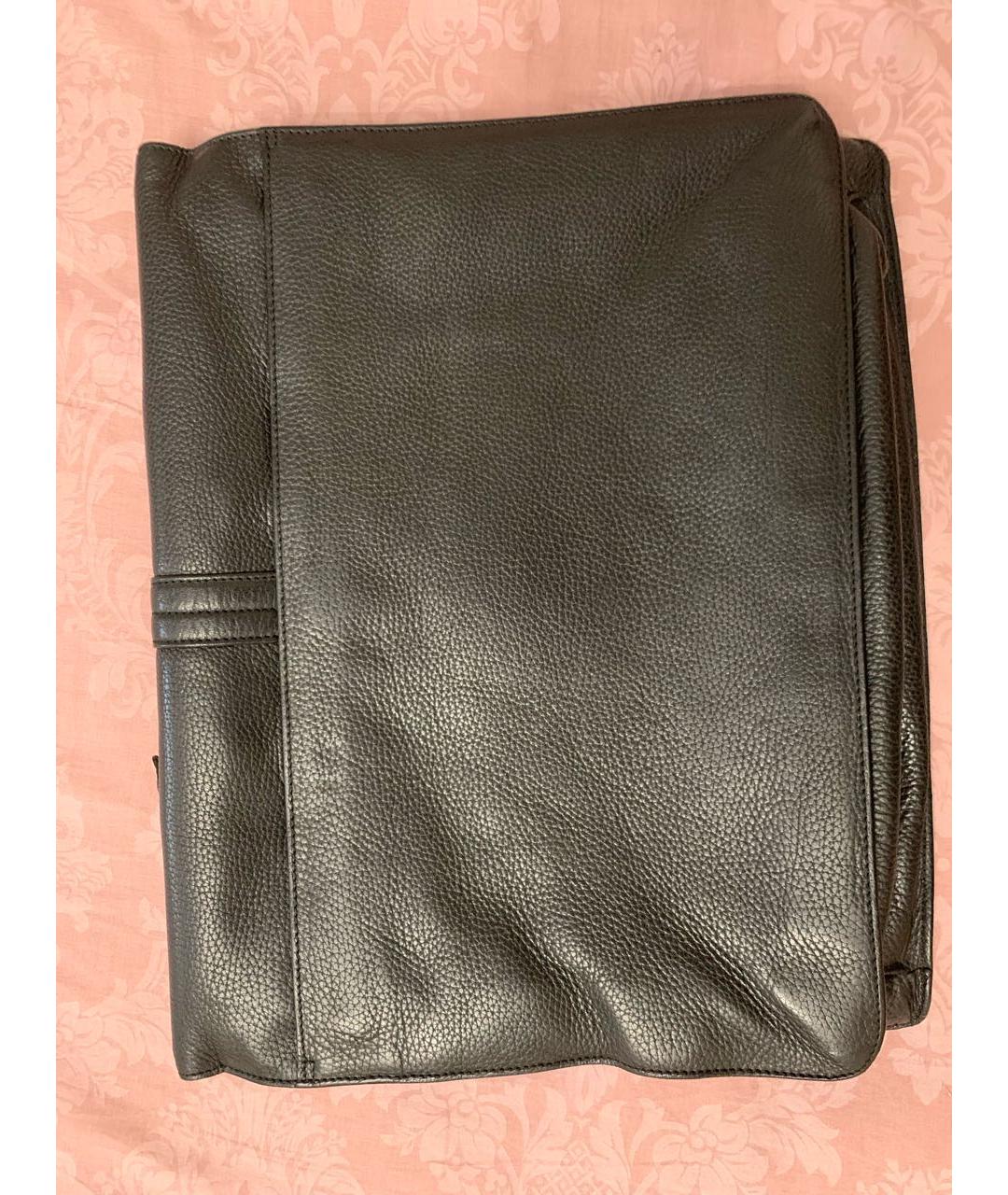 CORNELIANI Черный кожаный портфель, фото 2
