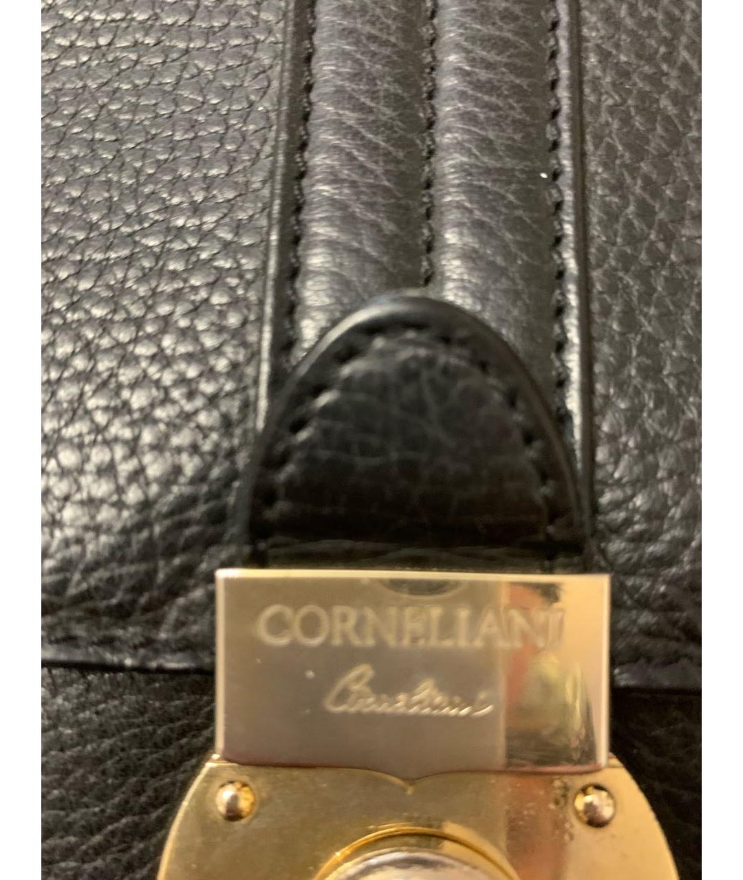 CORNELIANI Черный кожаный портфель, фото 7