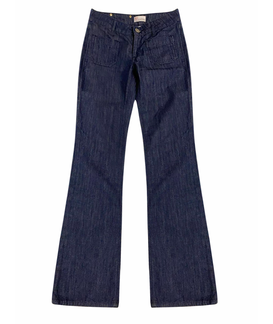 RED VALENTINO Темно-синие хлопковые джинсы клеш, фото 1