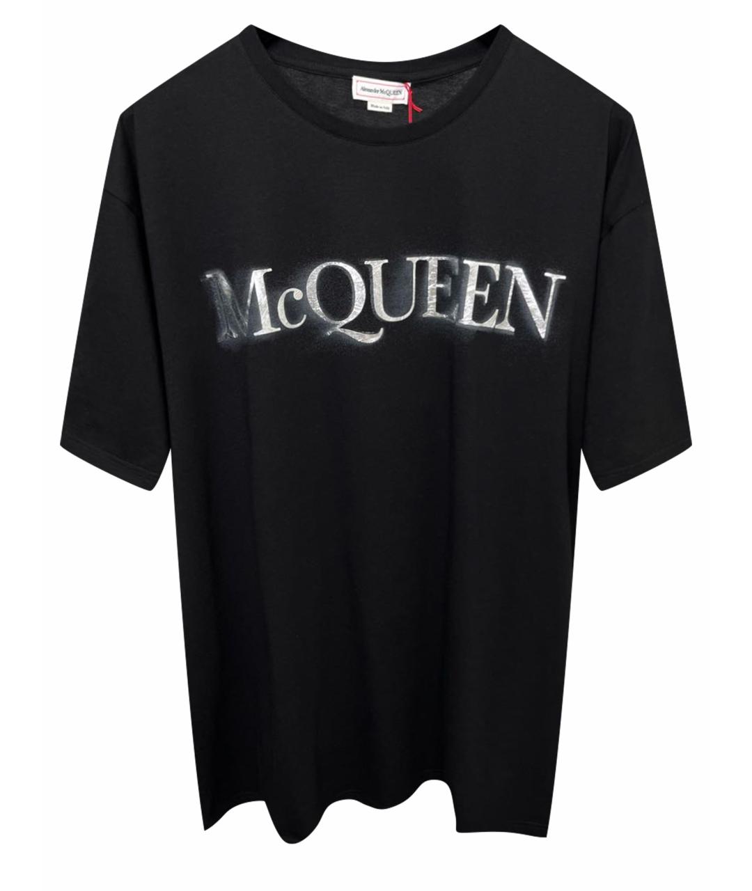 MCQ ALEXANDER MCQUEEN Черная хлопковая футболка, фото 1