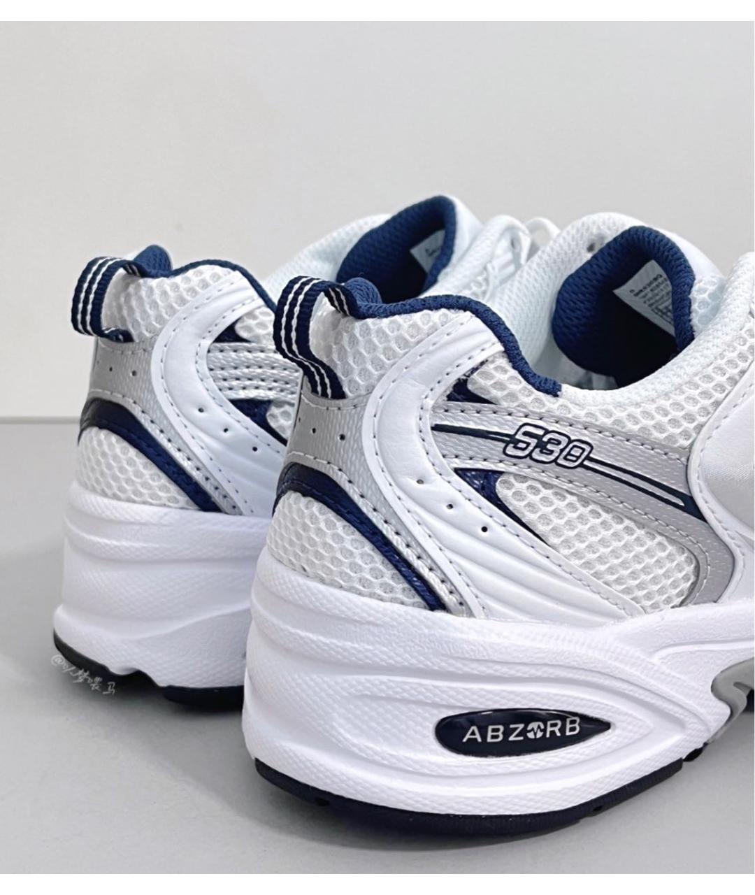 NEW BALANCE Белые текстильные кроссовки, фото 5