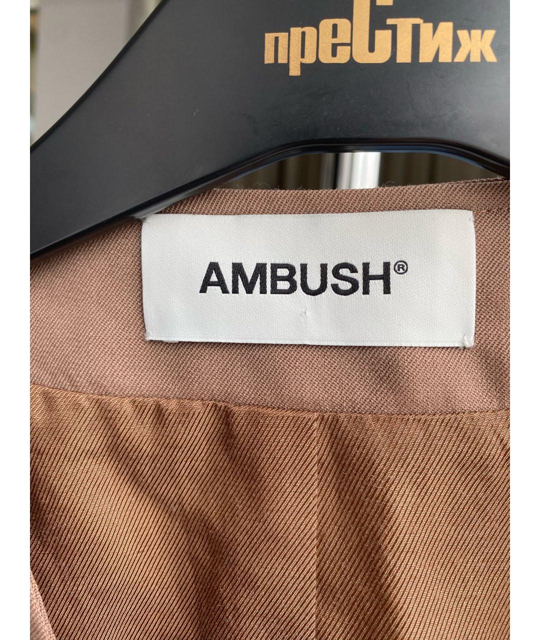 AMBUSH Коричневый шерстяной жилет, фото 3
