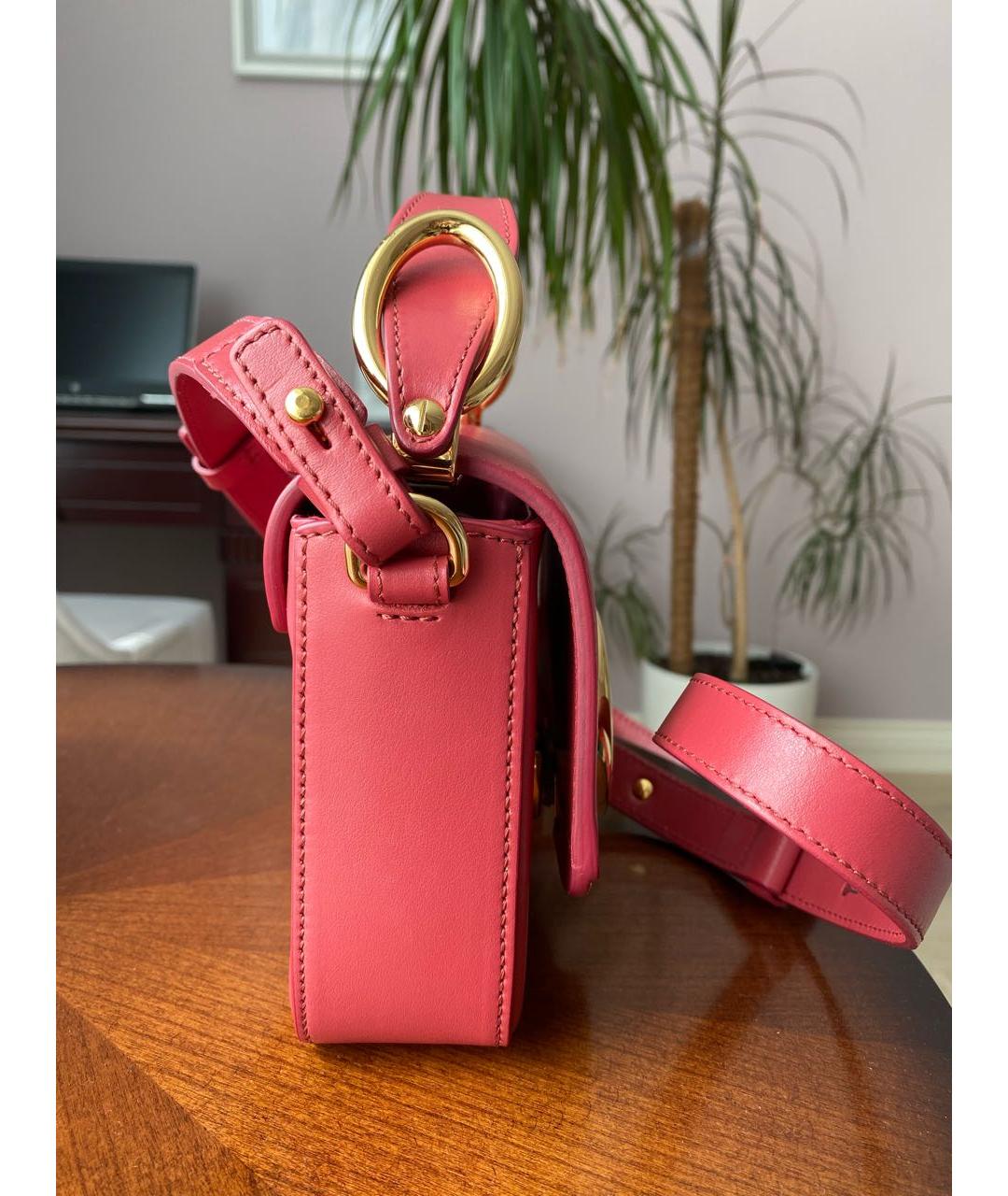 CHLOE Розовая кожаная сумка через плечо, фото 2