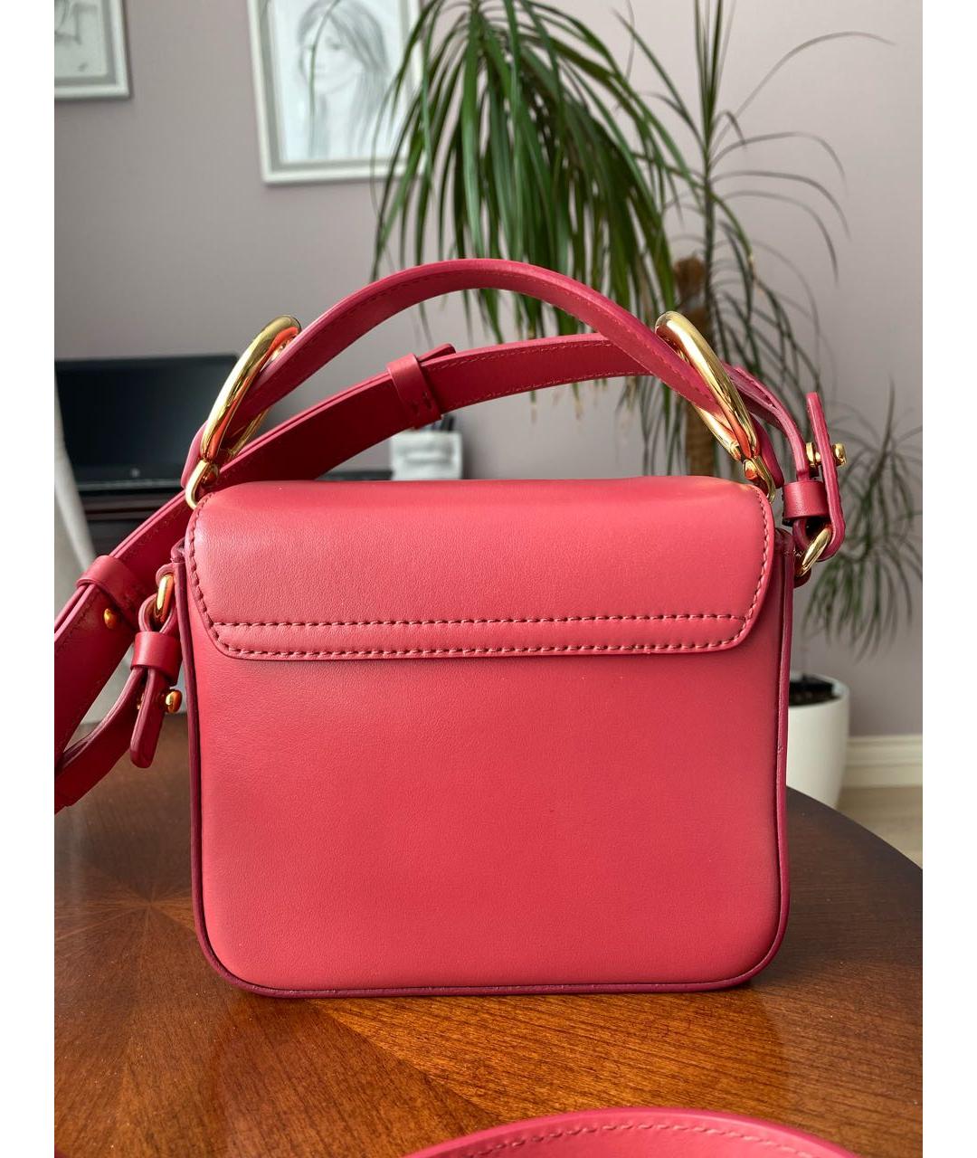 CHLOE Розовая кожаная сумка через плечо, фото 3