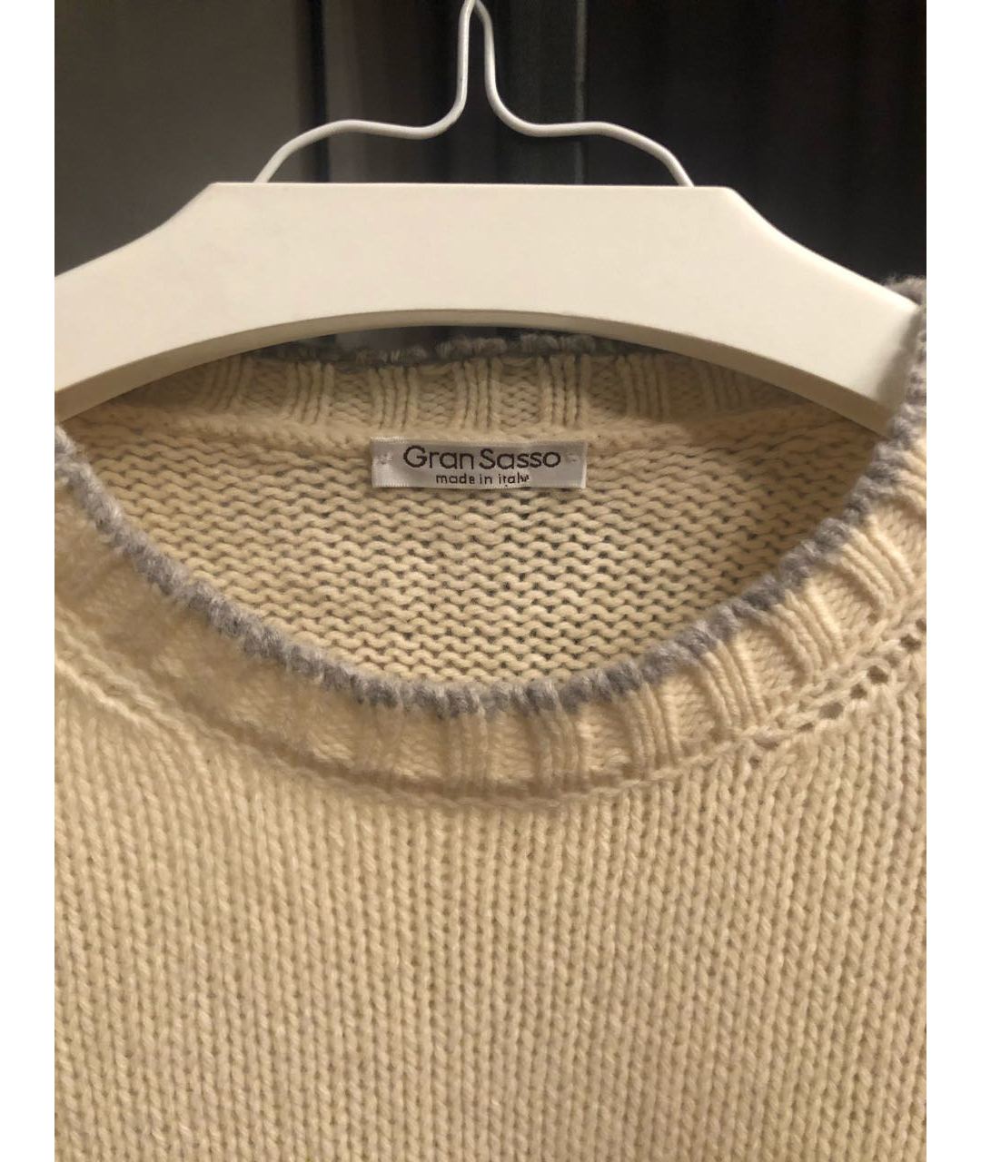 GRAN SASSO Белый шерстяной джемпер / свитер, фото 3