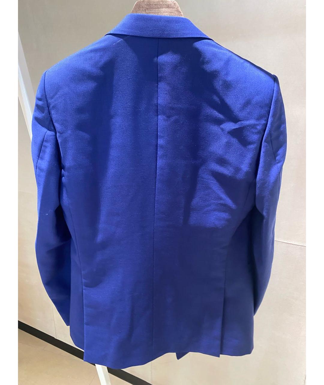 PRADA Синий шерстяной пиджак, фото 2