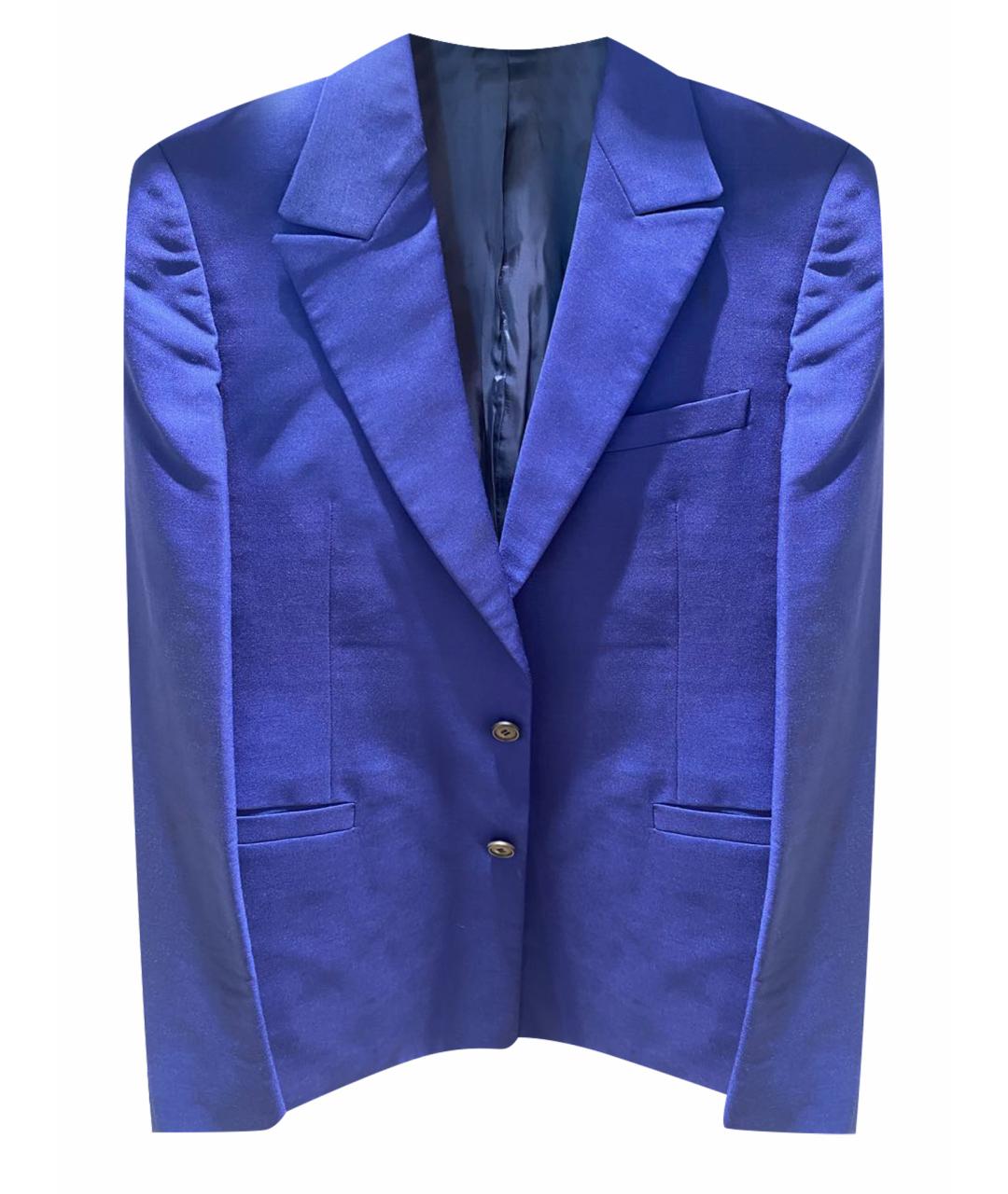 PRADA Синий шерстяной пиджак, фото 1