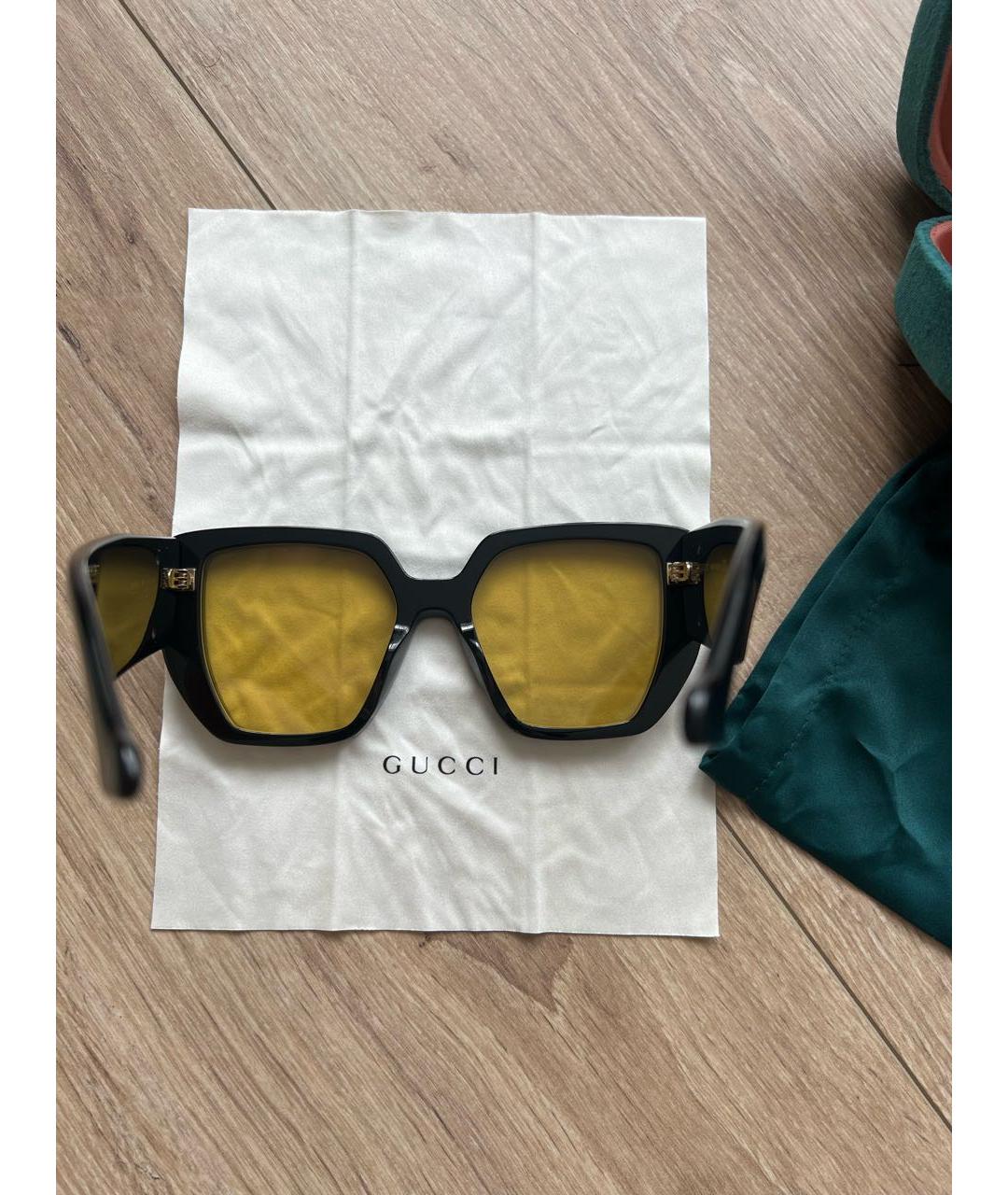GUCCI Черные пластиковые солнцезащитные очки, фото 6
