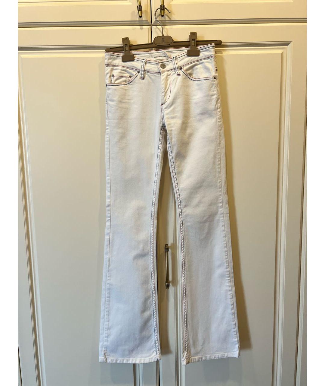 ISABEL MARANT ETOILE Белые хлопковые джинсы клеш, фото 2