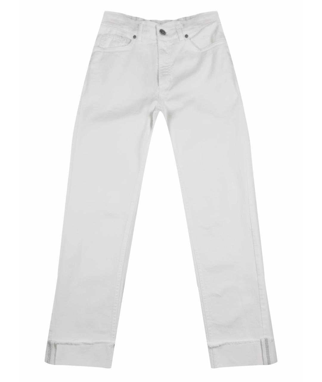 PANICALE Белые хлопковые прямые джинсы, фото 1