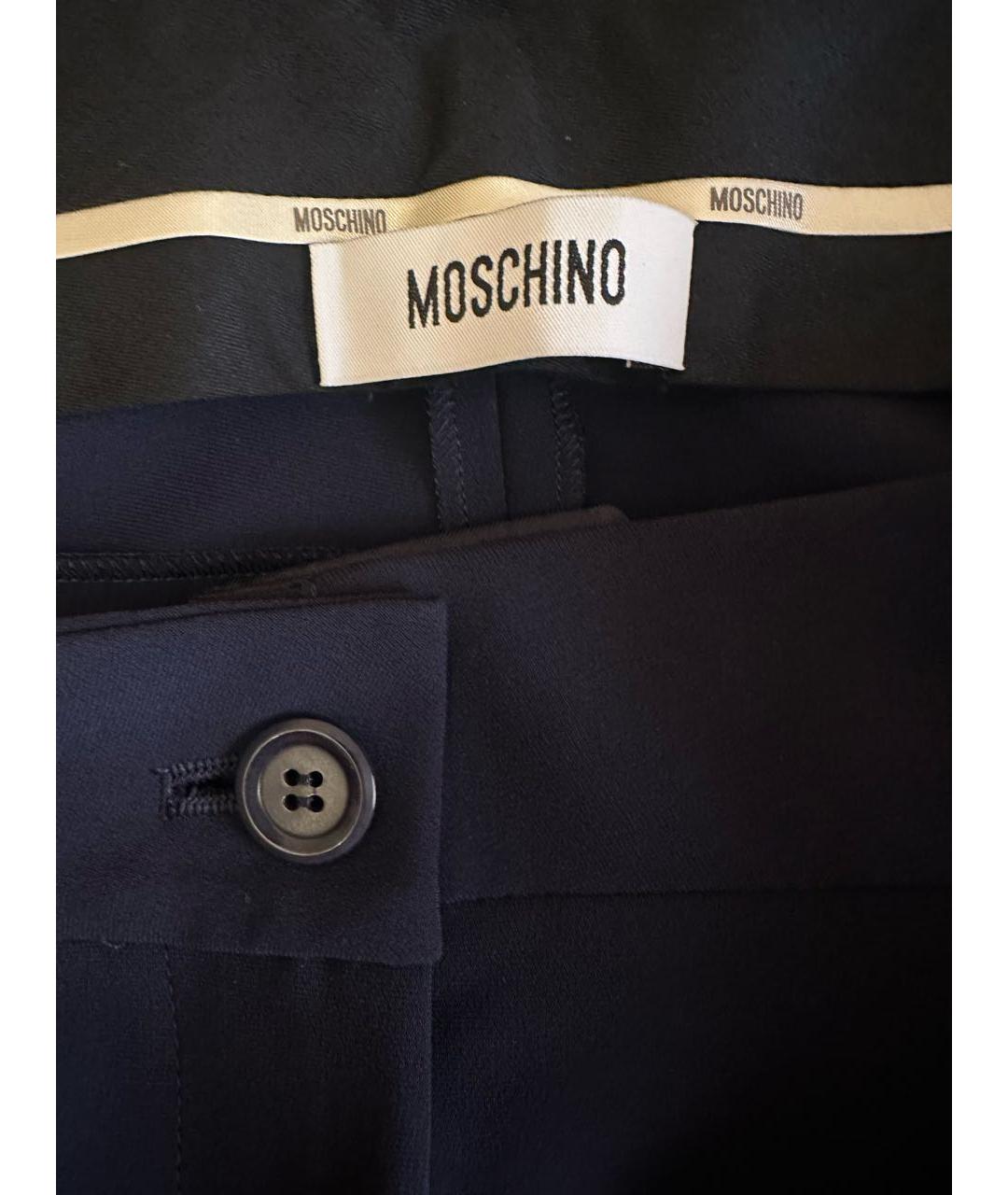 MOSCHINO Темно-синие брюки узкие, фото 4