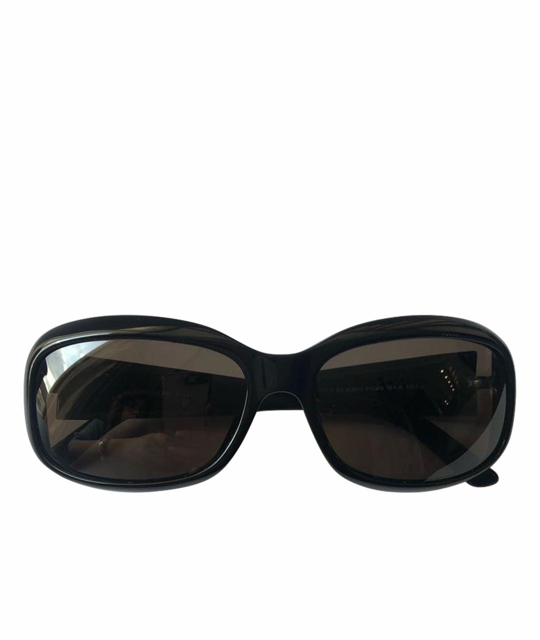 EMPORIO ARMANI Черные пластиковые солнцезащитные очки, фото 1