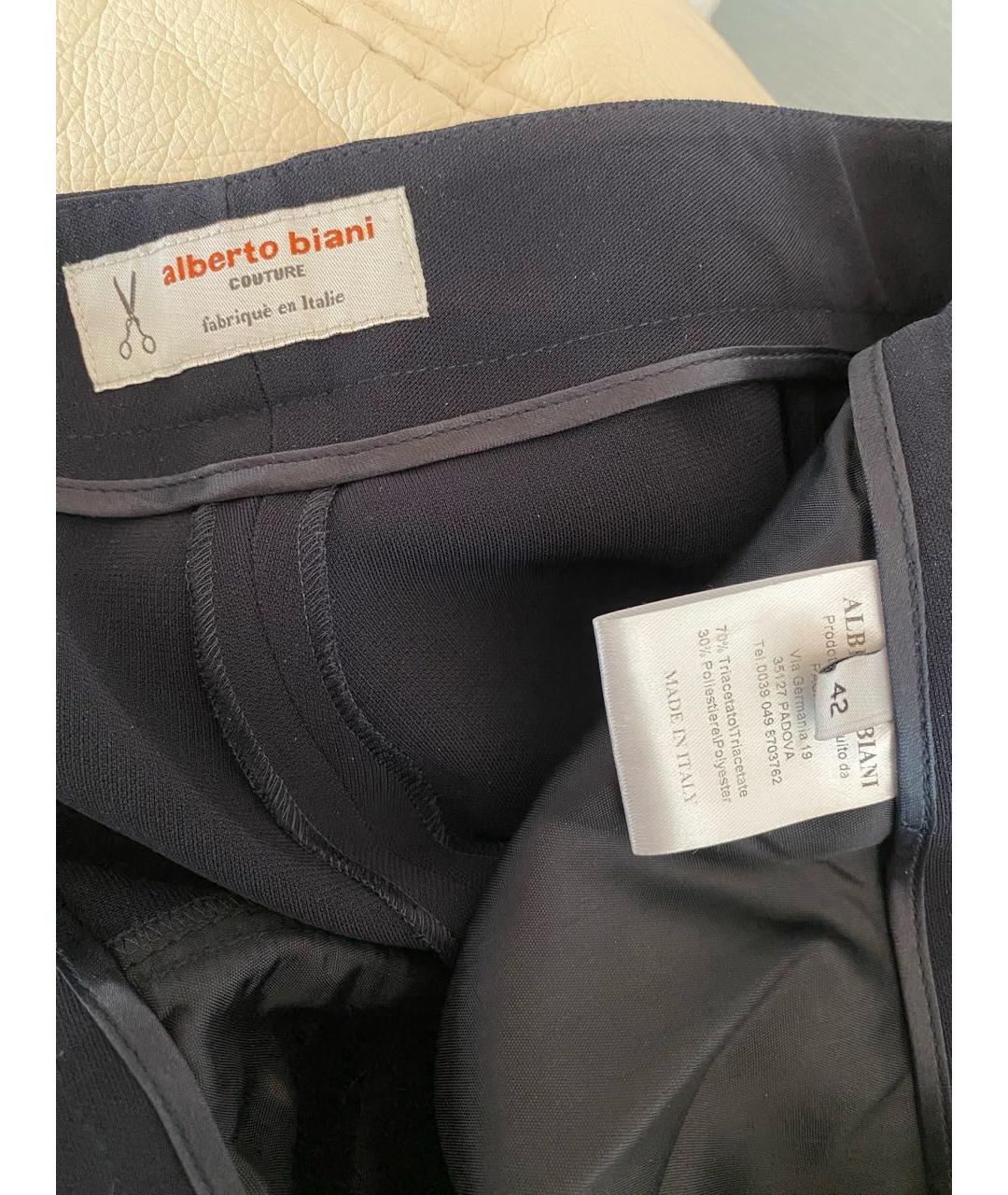 ALBERTO BIANI Темно-синие прямые брюки, фото 2