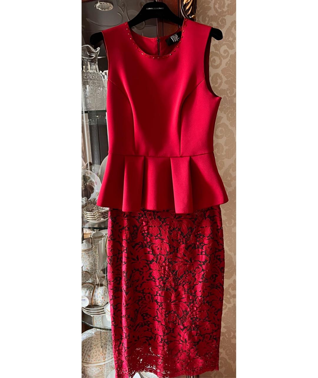 VDP Красный полиамидовый костюм с юбками, фото 4