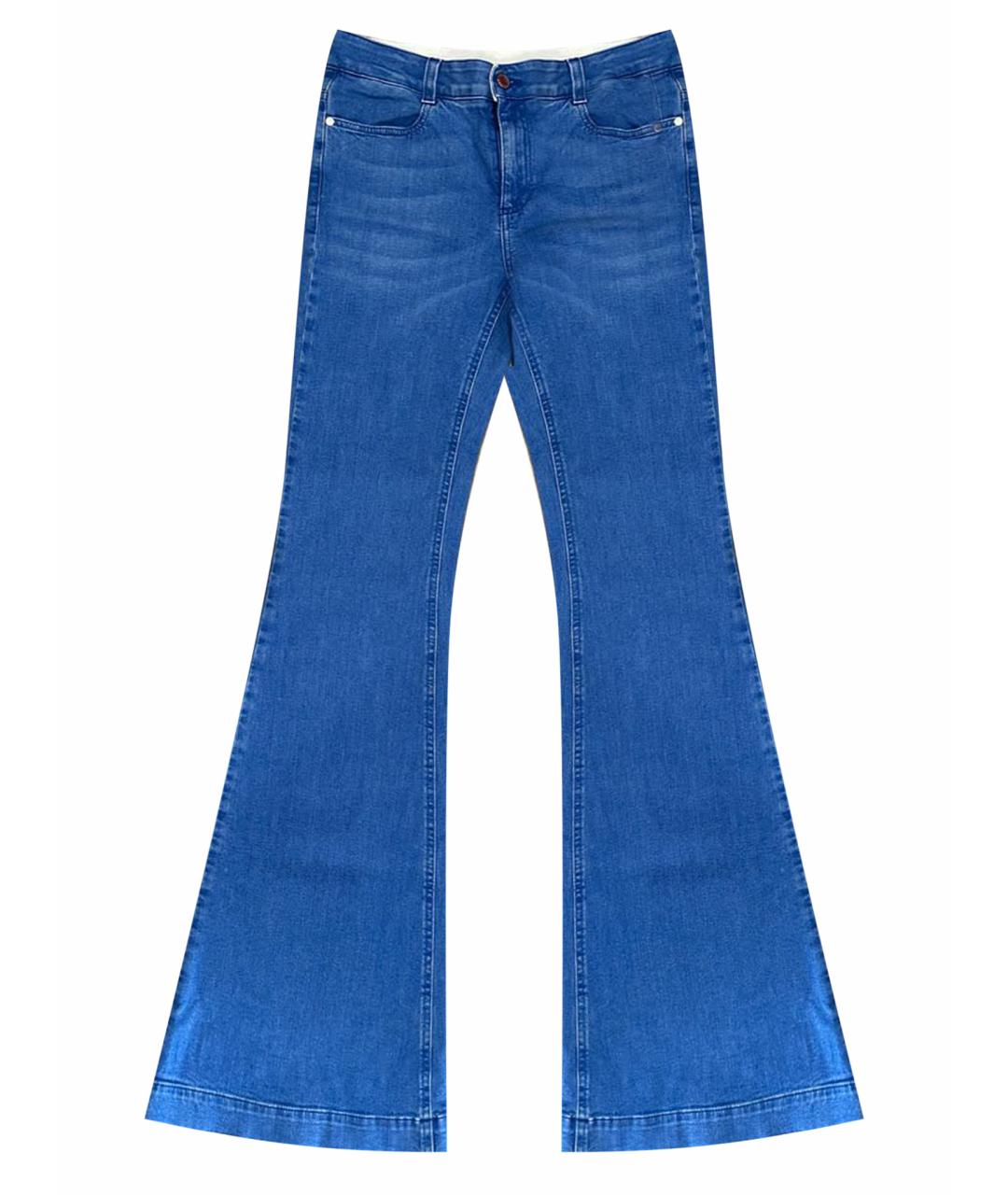 STELLA MCCARTNEY Синие хлопковые джинсы клеш, фото 1