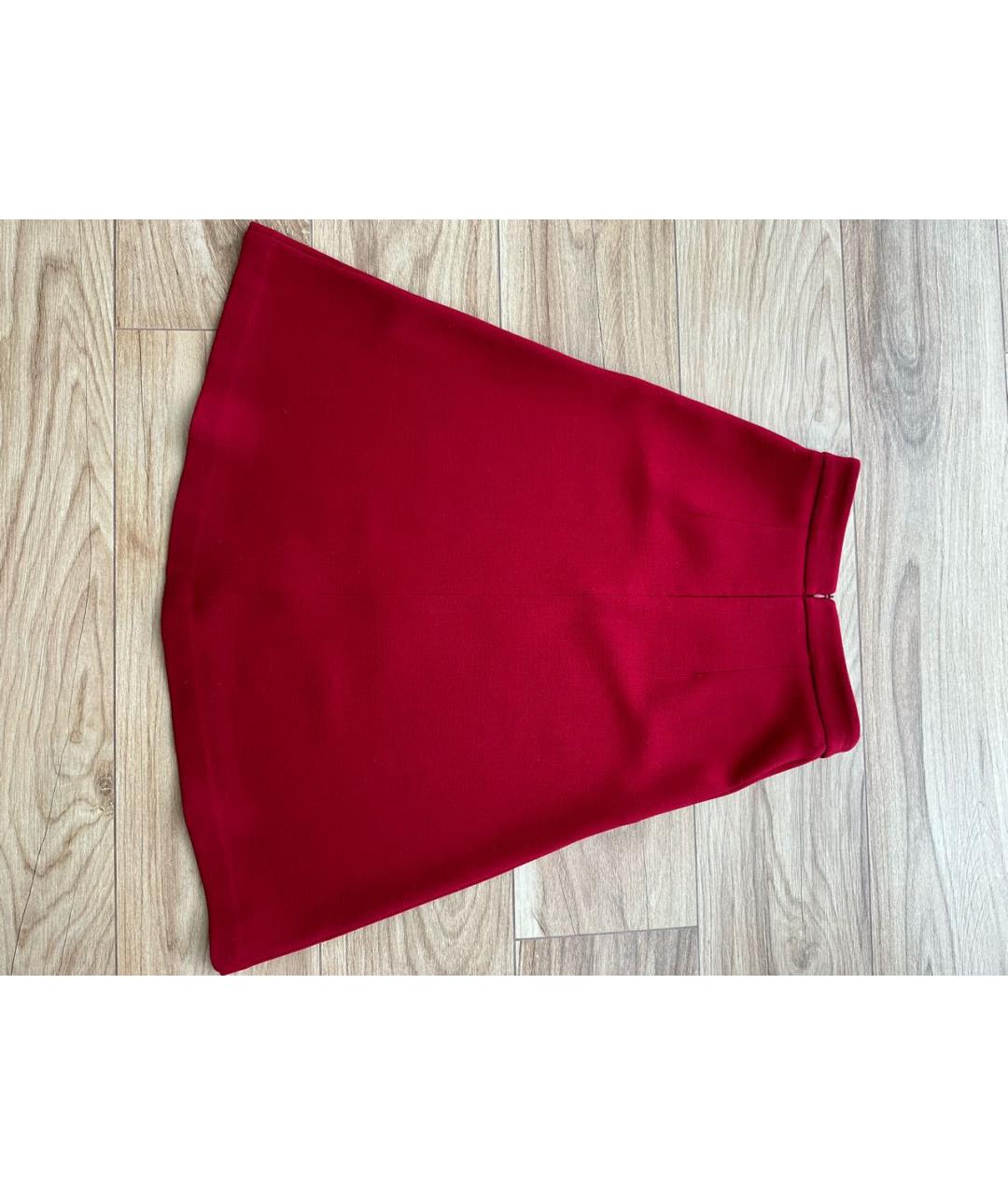 P.A.R.O.S.H. Красная шерстяная юбка миди, фото 2