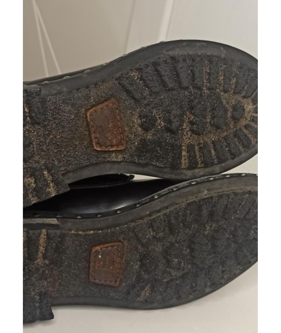 DOLCE&GABBANA Черные кожаные ботинки, фото 9