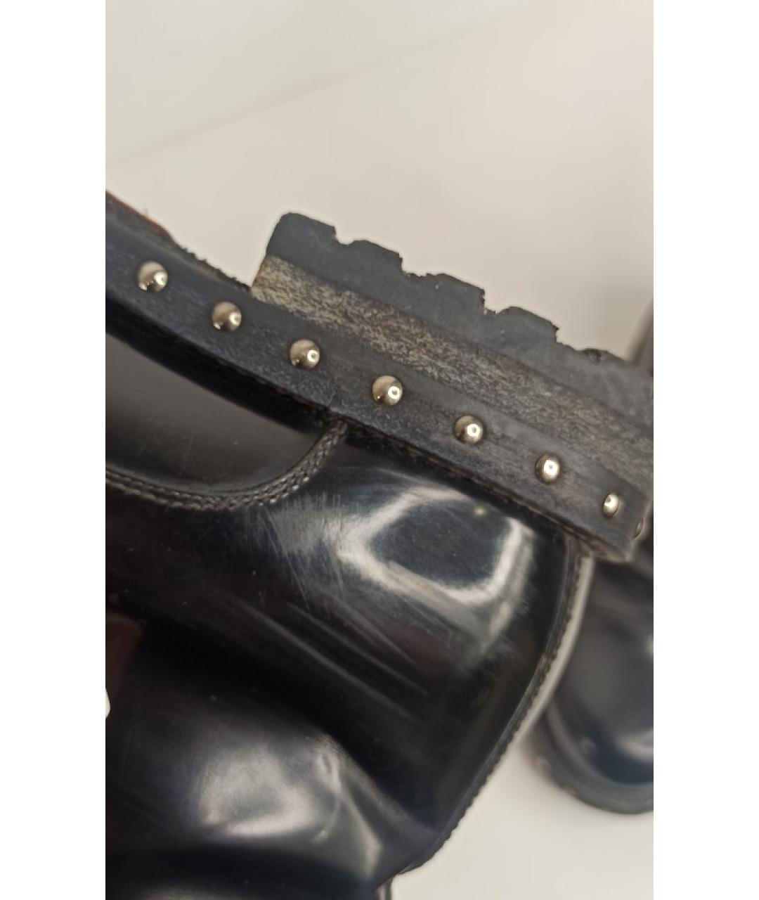 DOLCE&GABBANA Черные кожаные ботинки, фото 8