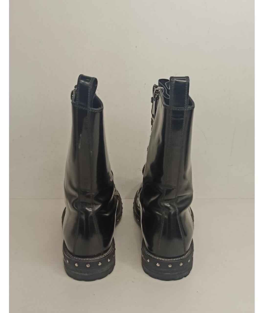 DOLCE&GABBANA Черные кожаные ботинки, фото 5