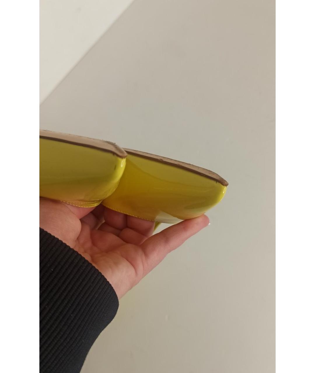 DOLCE&GABBANA Желтые туфли из лакированной кожи, фото 7