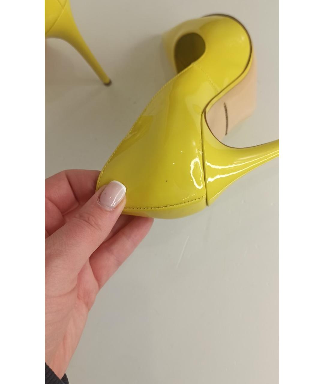 DOLCE&GABBANA Желтые туфли из лакированной кожи, фото 9