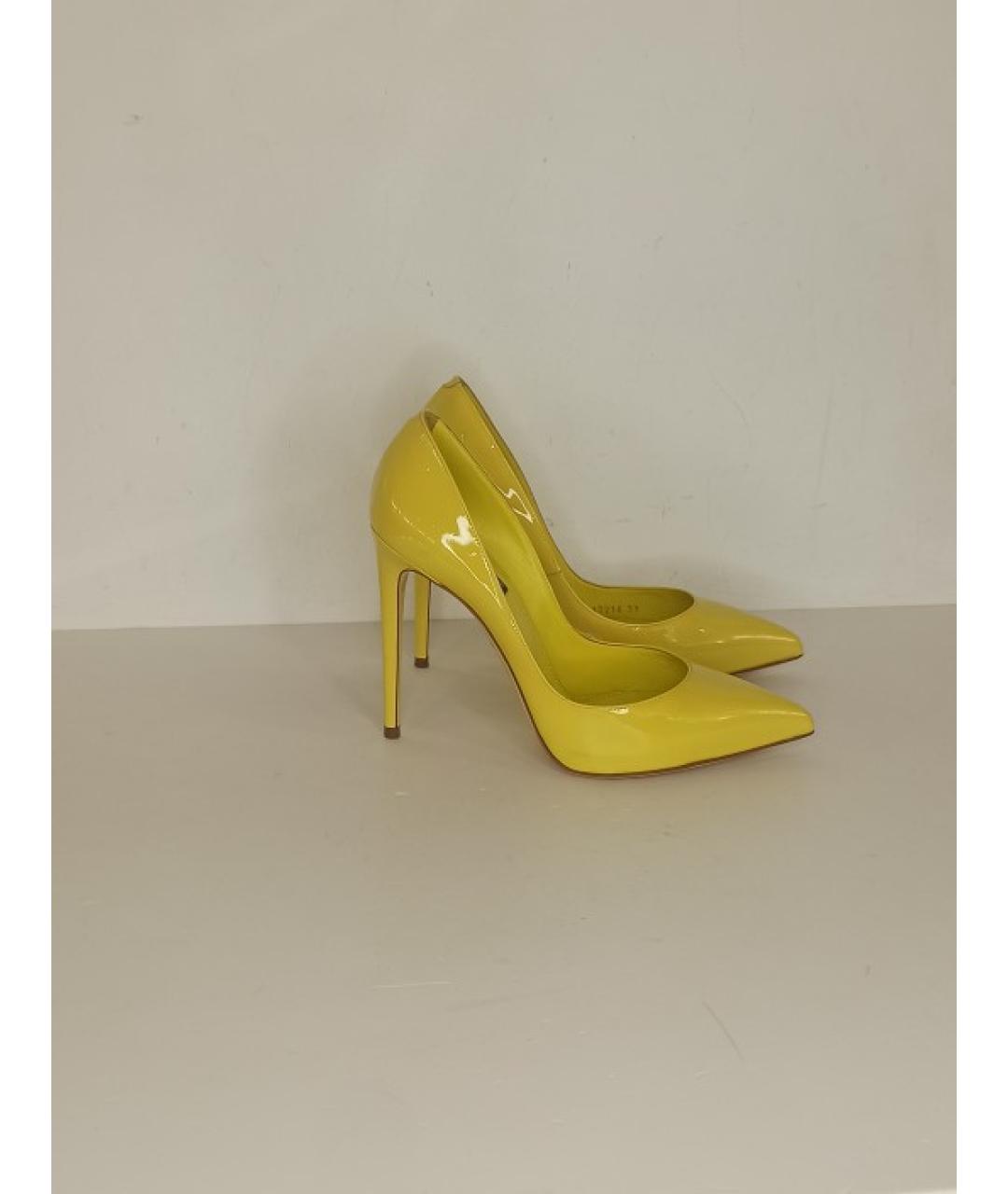 DOLCE&GABBANA Желтые туфли из лакированной кожи, фото 4