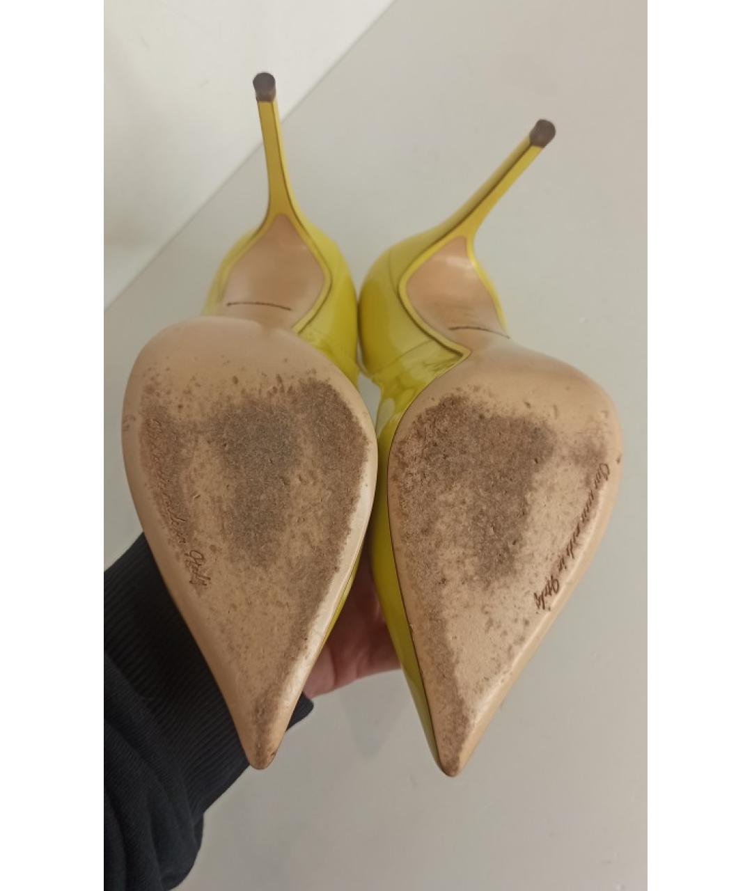 DOLCE&GABBANA Желтые туфли из лакированной кожи, фото 5