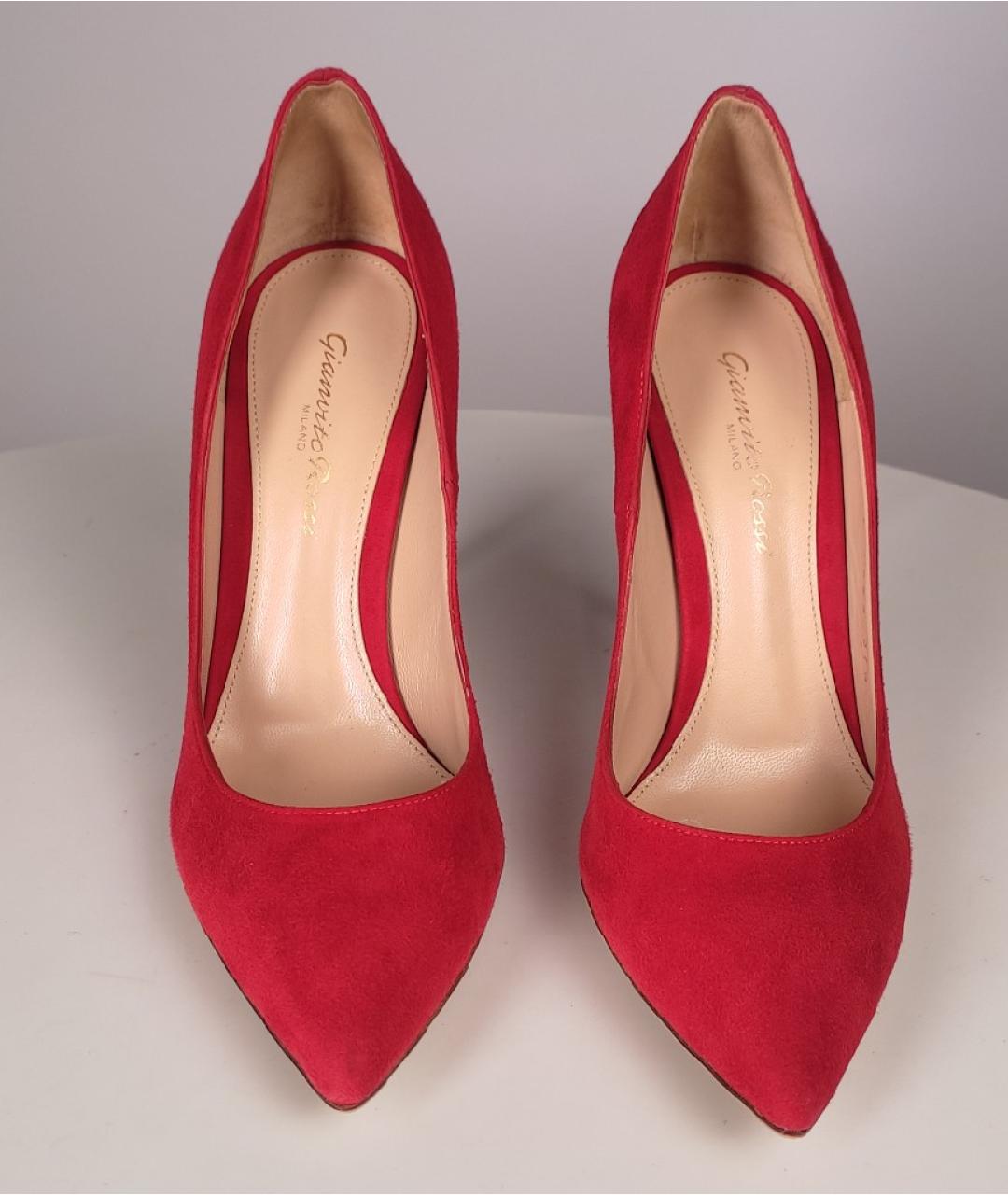 GIANVITO ROSSI Красные замшевые туфли, фото 2