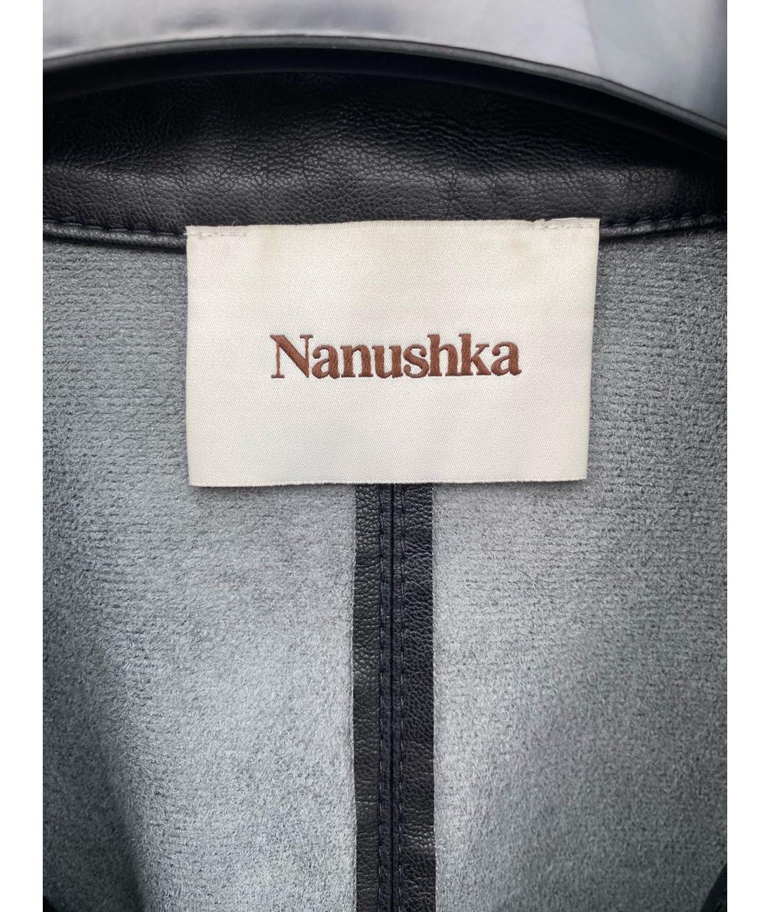 NANUSHKA Черная полиэстеровая рубашка, фото 3