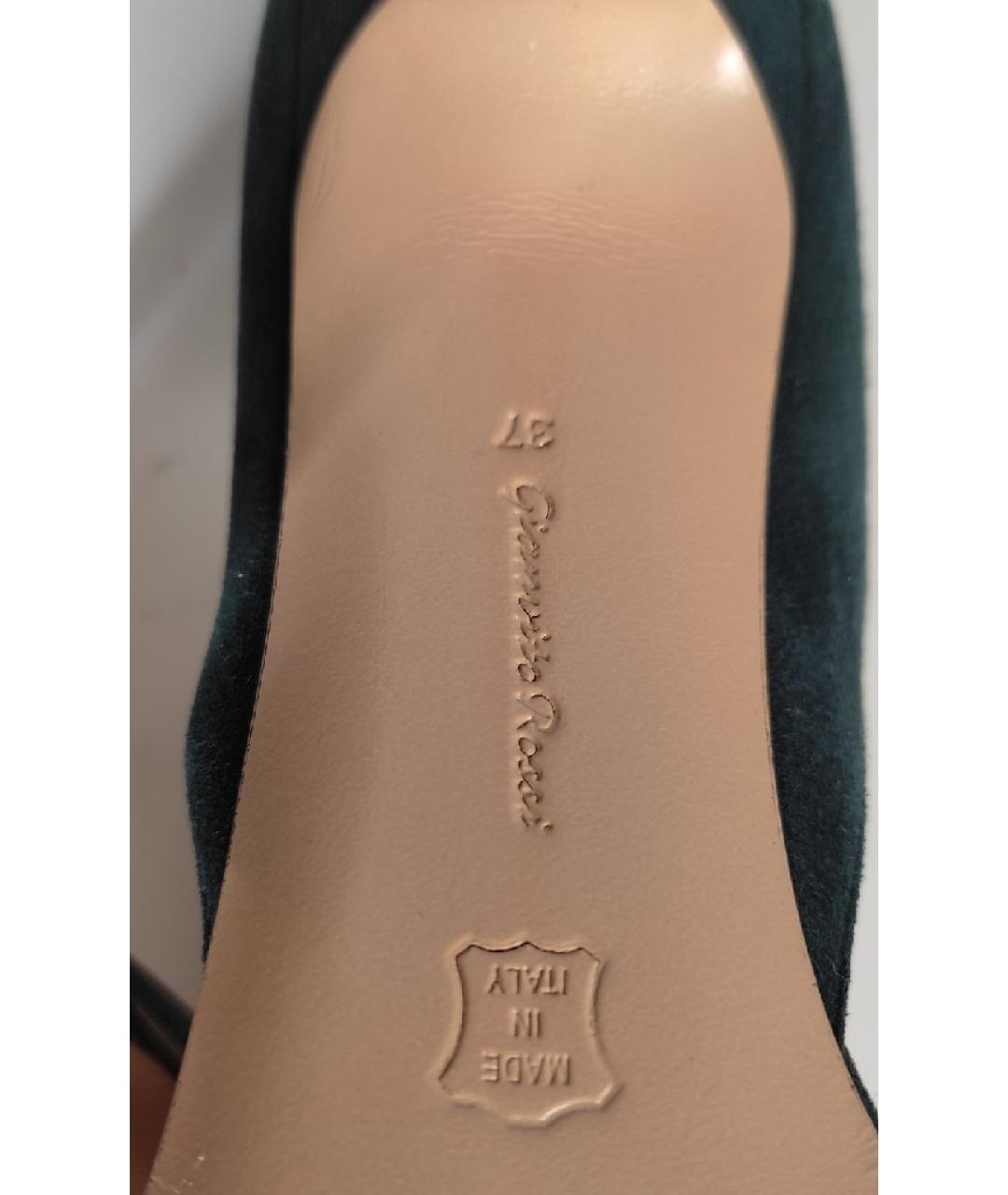 GIANVITO ROSSI Зеленые замшевые туфли, фото 8