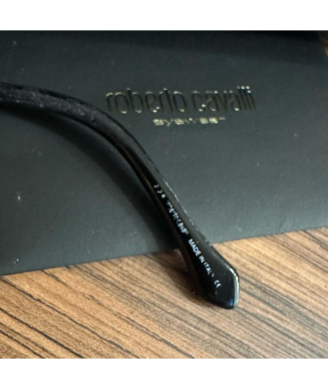 ROBERTO CAVALLI Золотые металлические солнцезащитные очки, фото 7