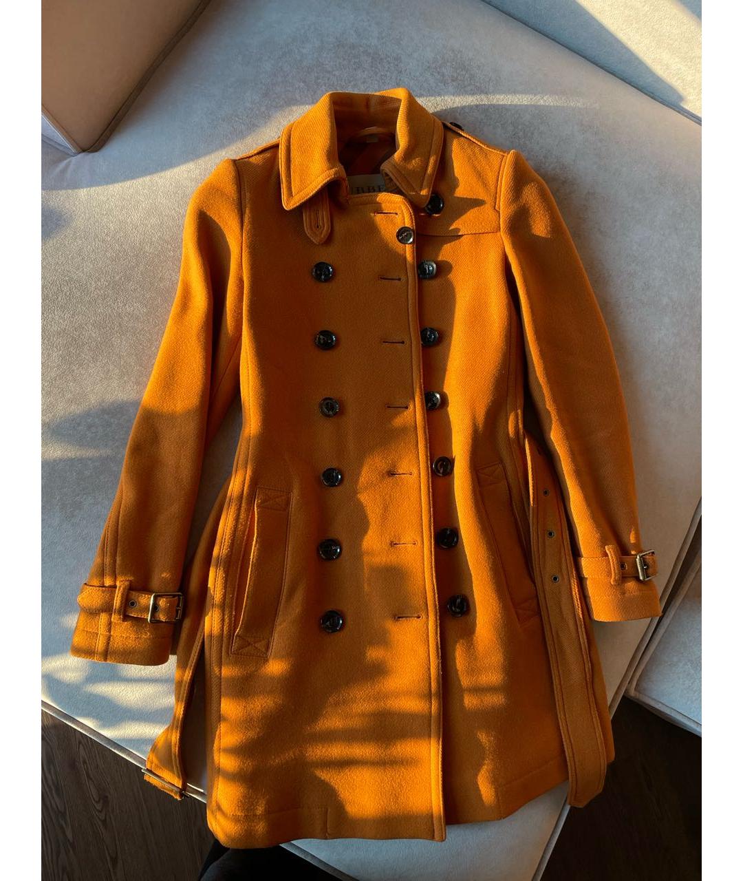 BURBERRY BRIT Оранжевое пальто, фото 6