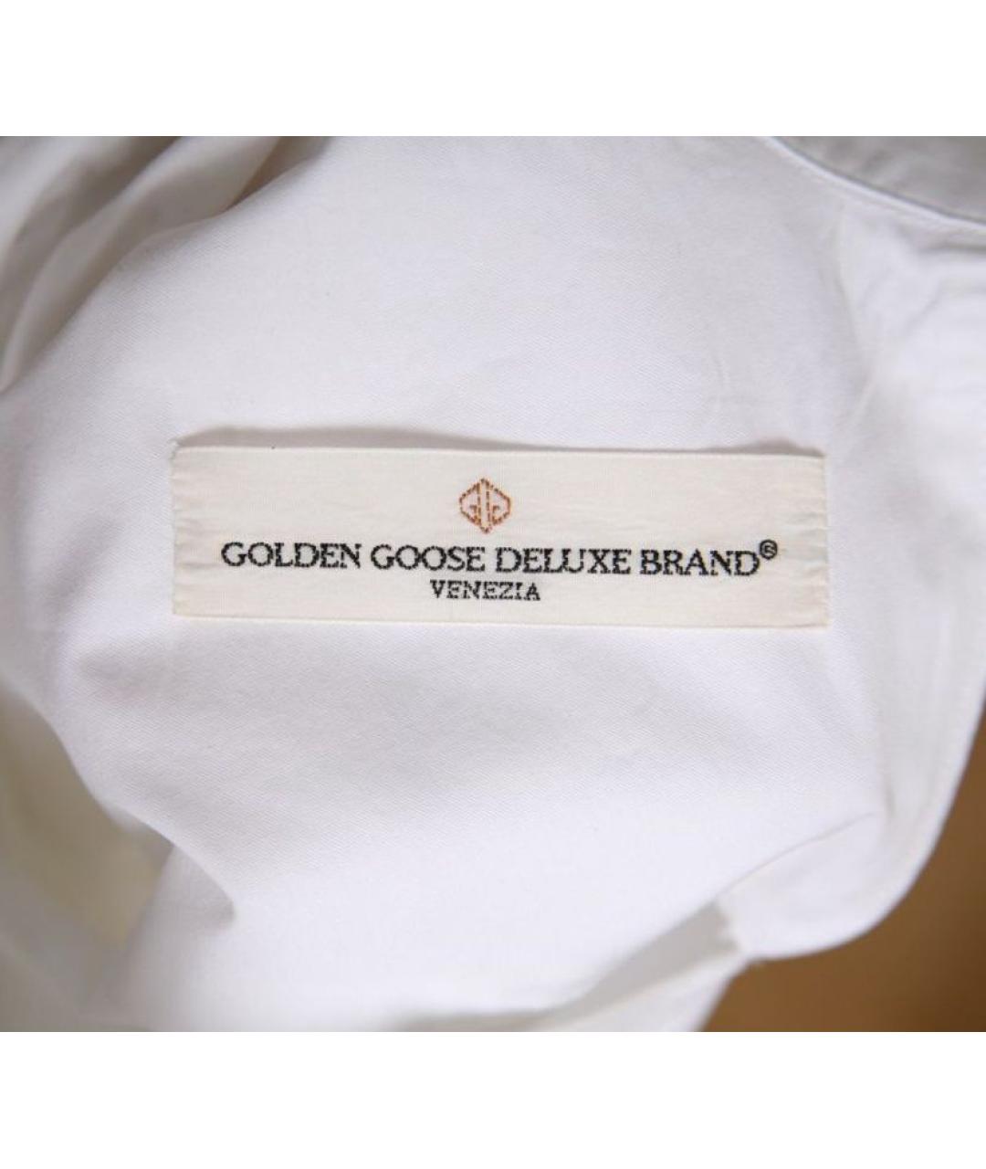 GOLDEN GOOSE DELUXE BRAND Белая хлопковая рубашка, фото 4